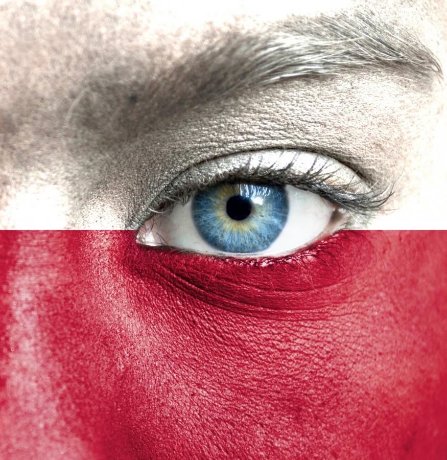 oko Polska flaga twarz / Shutterstock
